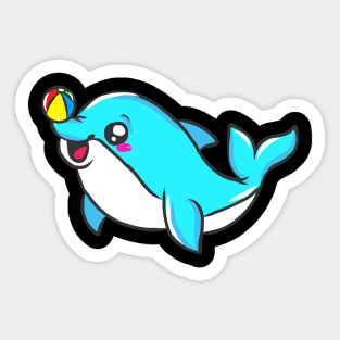 cute dolphin design whale fish animal welfare dolphin Sticker